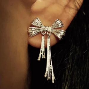 925 Sterling Silver Bow Ear Cuff No Piercing Earrings 10