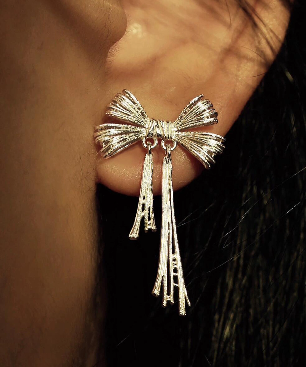 925 Sterling Silver Bow Ear Cuff No Piercing Earrings 10