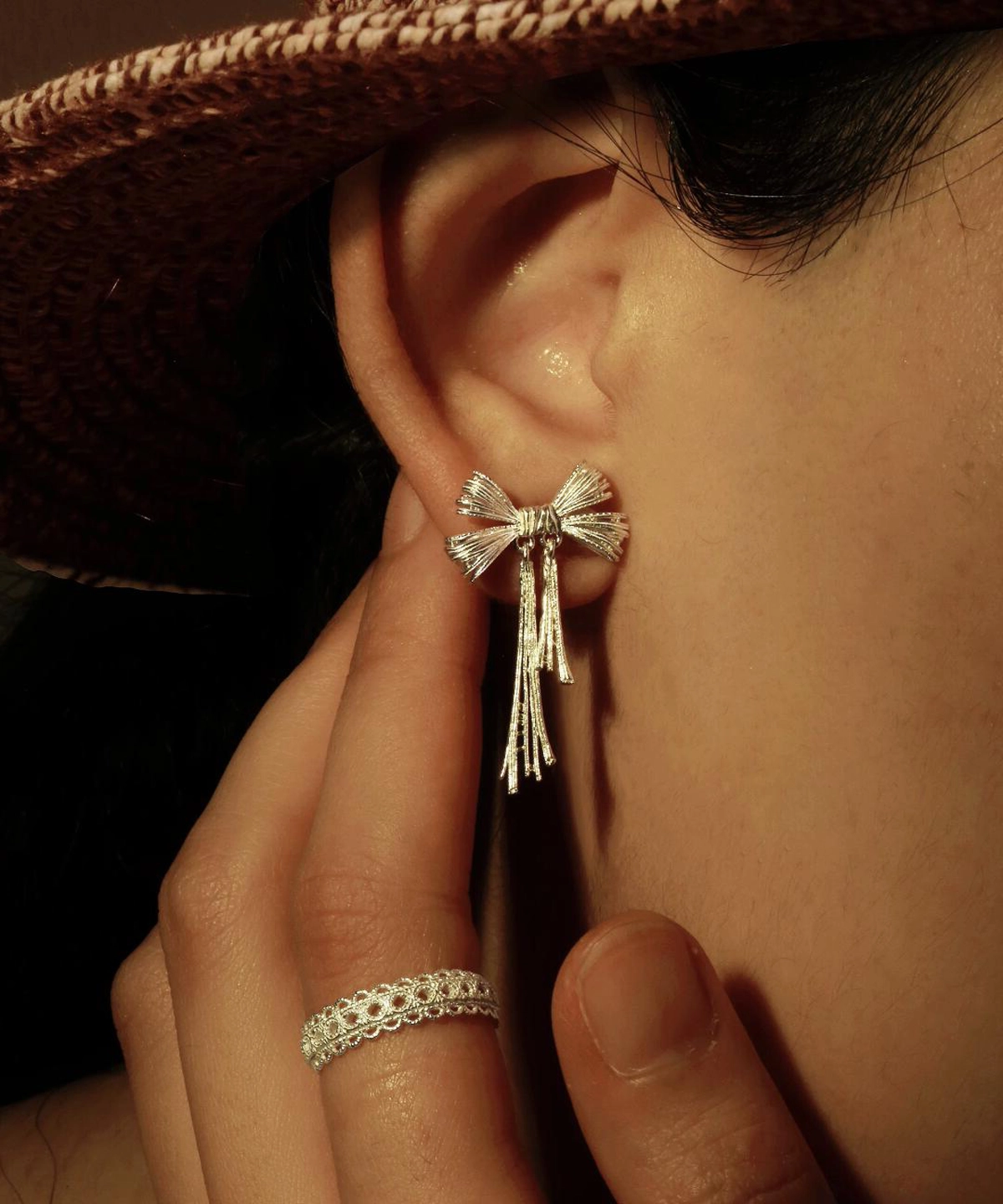 925 Sterling Silver Bow Ear Cuff No Piercing Earrings 12