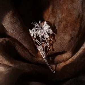 Butterfly Ring in 925 Sterling Silver | Art Fantasy Pinky Ring features an intricately designed band adorned with delicate butterfly motifs and artistic engravings. Captured against a textured dark backdrop that highlights its luminous silver finish, this statement piece showcases refined craftsmanship and whimsical elegance. Ideal for both casual and formal wear, it seamlessly blends modern fantasy with timeless sophistication.