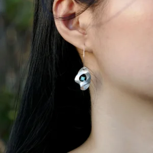 Nebula S925 Silver Sculptural Drop Earrings 02