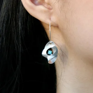 Nebula S925 Silver Sculptural Drop Earrings 03