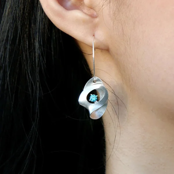 Nebula | Sculptural S925 Silver Drop Earrings