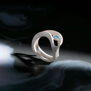 Nebula S925 Sterling Silver Sculptural Ring 008