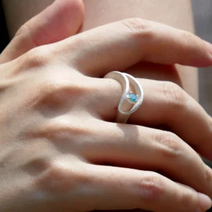 Nebula S925 Sterling Silver Sculptural Ring 02