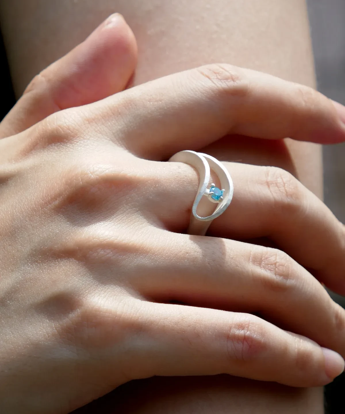 Nebula S925 Sterling Silver Sculptural Ring 02