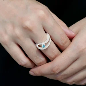 Nebula S925 Sterling Silver Sculptural Ring 03