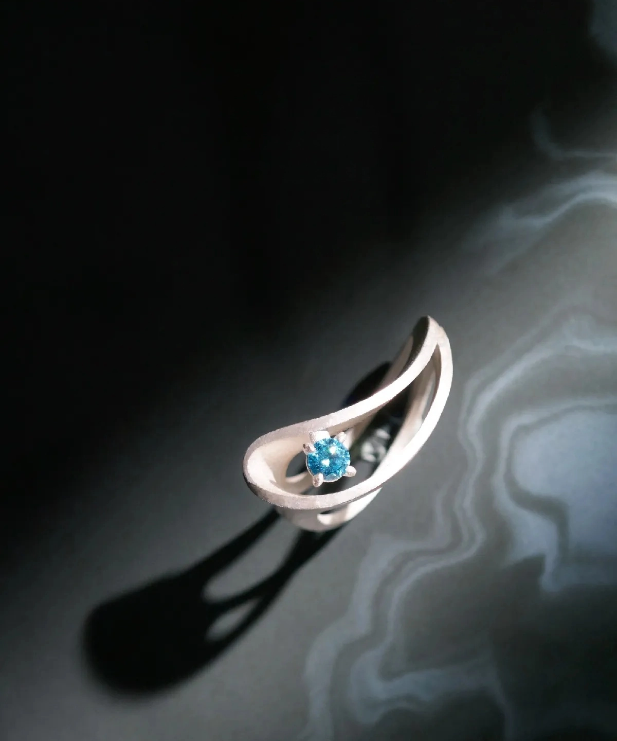 Nebula S925 Sterling Silver Sculptural Ring 04