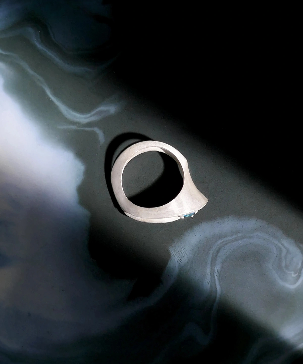 Nebula S925 Sterling Silver Sculptural Ring 07
