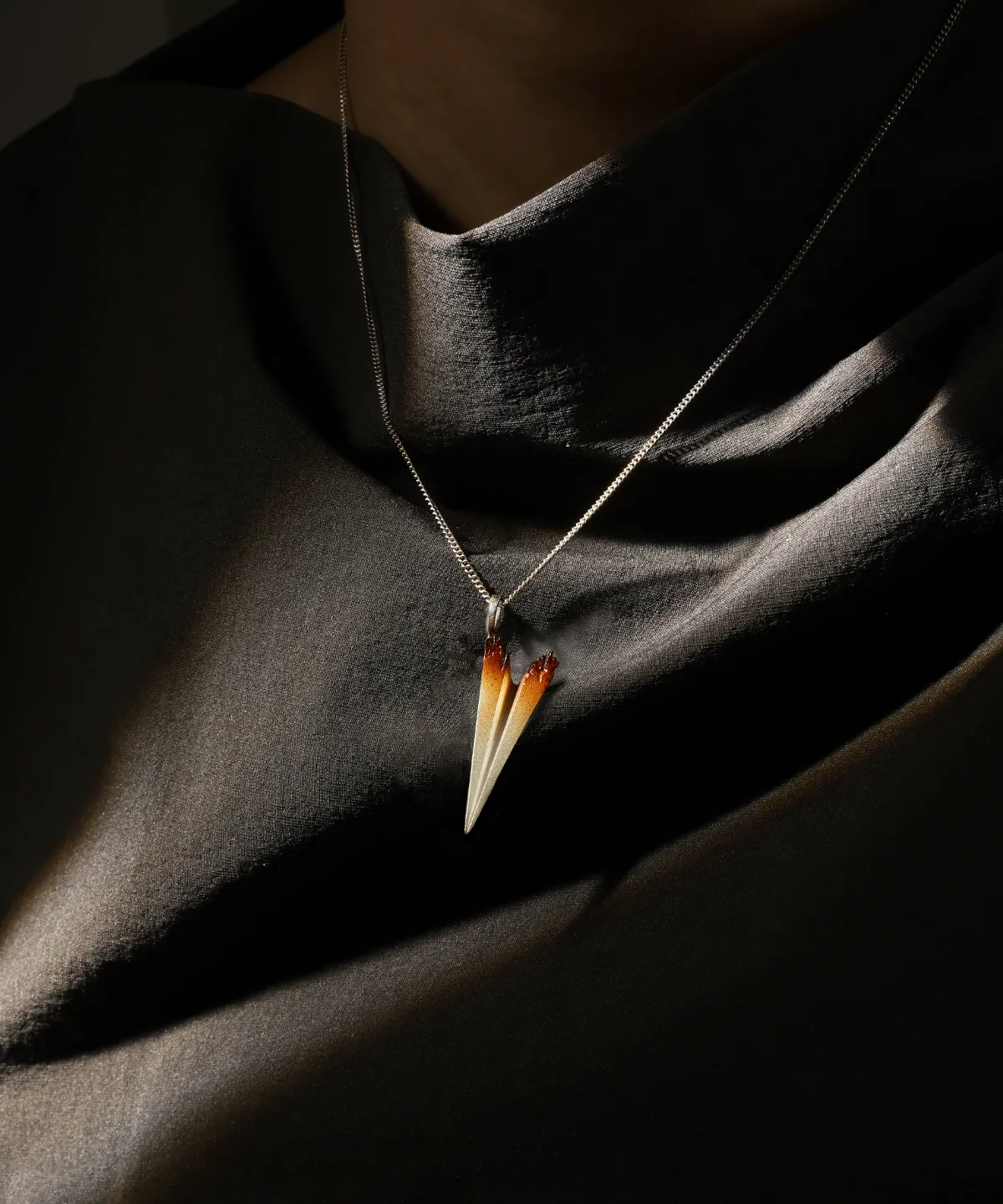 Paper Airplane Necklace Handmade in S925 Sterling Silver 05