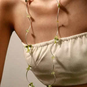 Prelude Summer Natural Peridot Necklace in Sterling Silver 07