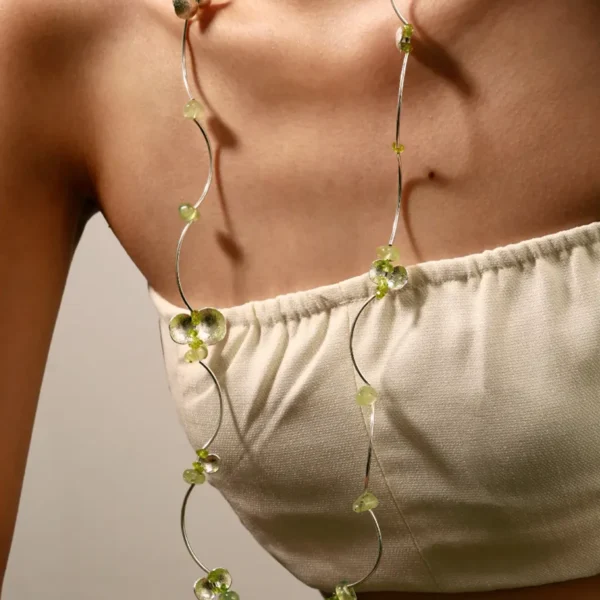 Prelude Summer | Natural Peridot Necklace in Sterling Silver