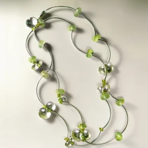 Prelude Summer Natural Peridot Necklace in Sterling Silver 09