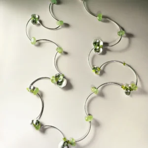 Prelude Summer Natural Peridot Necklace in Sterling Silver 10