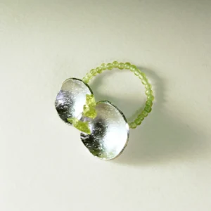 Prelude Summer Natural Peridot Ring in Sterling Silver 04