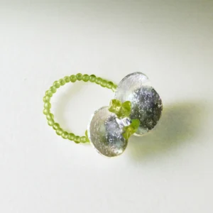 Prelude Summer Natural Peridot Ring in Sterling Silver 05