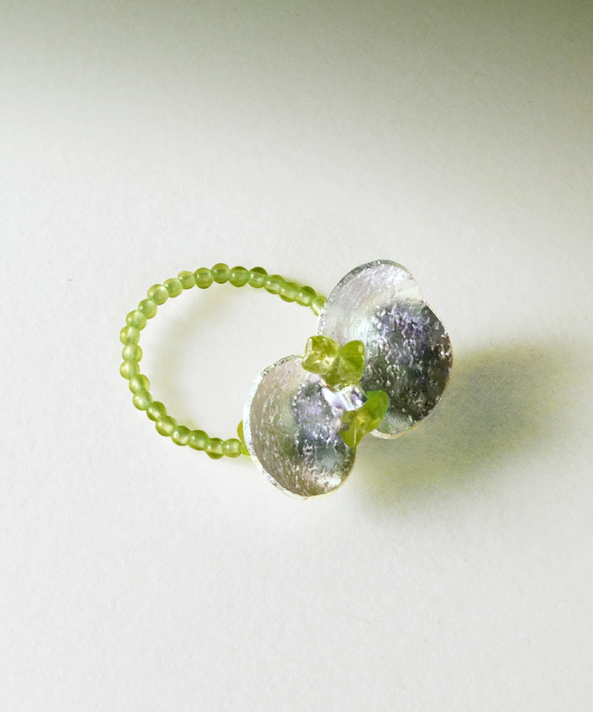 Prelude Summer Natural Peridot Ring in Sterling Silver 05