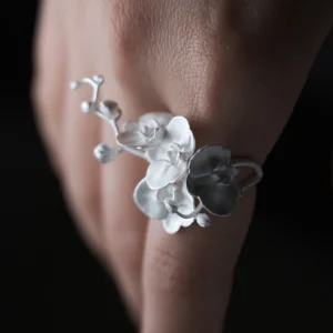 Orchid Ring | S925 Sterling Silver Adjustable Design