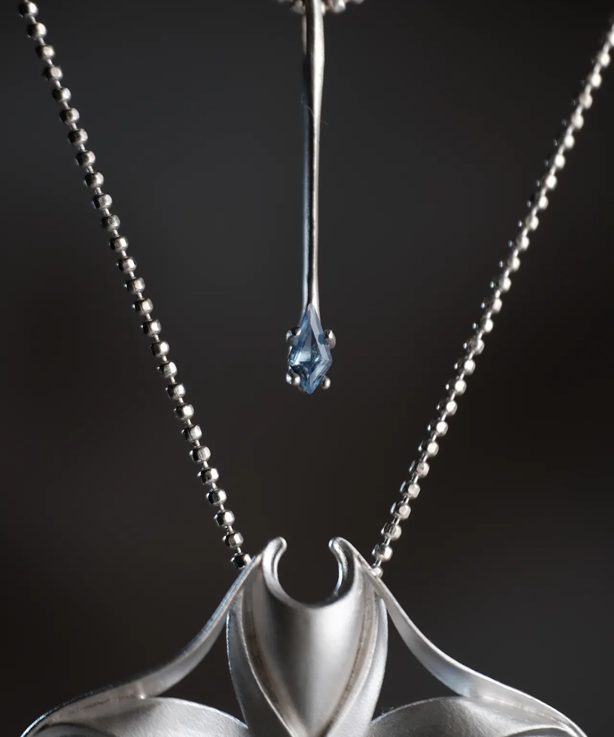 S925 Sterling Silver Stacked Manta Ray Necklace 02
