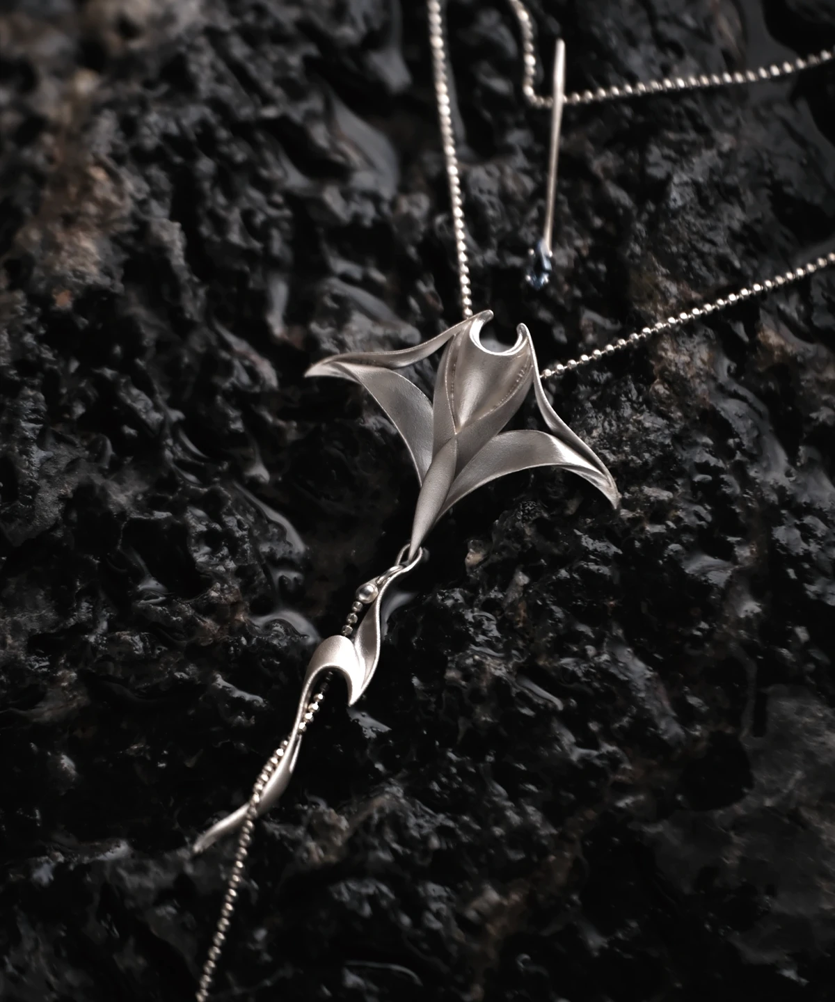S925 Sterling Silver Stacked Manta Ray Necklace 07