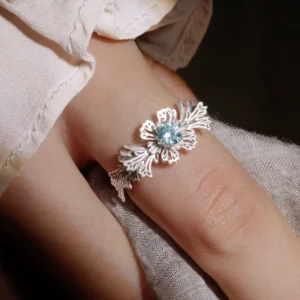 Shallow Sea 925 Sterling Silver Adjustable Ocean Inspired Ring 03