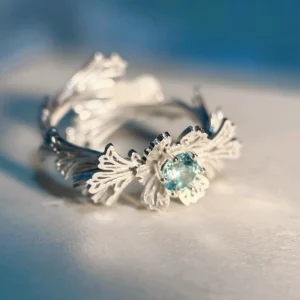 Shallow Sea 925 Sterling Silver Adjustable Ocean Inspired Ring 05