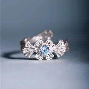 Shallow Sea 925 Sterling Silver Adjustable Ocean Inspired Ring 06