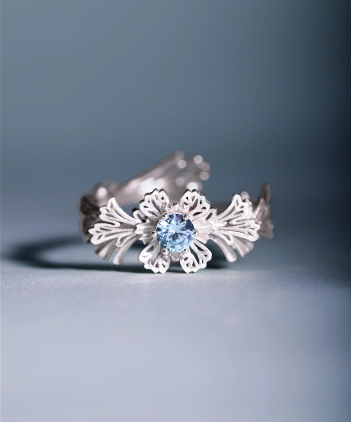 Shallow Sea 925 Sterling Silver Adjustable Ocean Inspired Ring 06