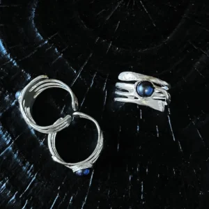 June Birthstone Ring-Natural Black Pearl Ring in Sterling Silver 03 June Birthstone Ring Natural Black Pearl Ring in Sterling Silver 03