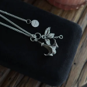 Datura Flower Necklace | Handmade S925 Silver With Custom Disc
