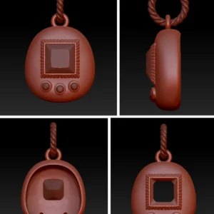 Custom Handmade S925 Sterling Silver Retro Digital Pet Necklace with Natural Gemstone