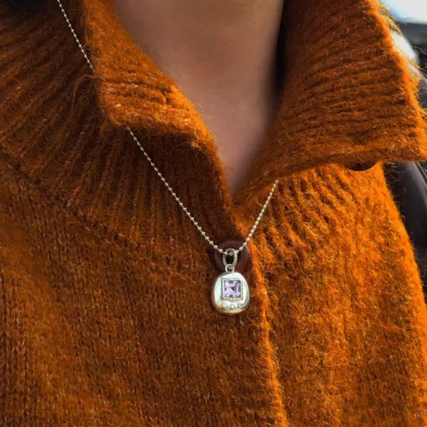 Custom Handmade S925 Sterling Silver Tamagotchi Necklace 07 Custom Handmade S925 Sterling Silver Tamagotchi Necklace 07