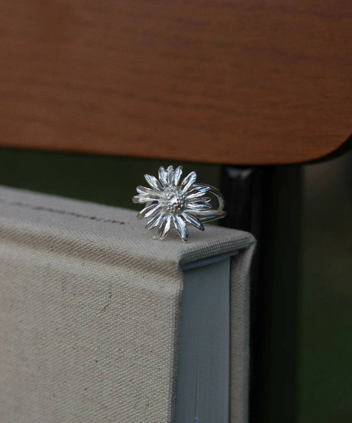 Mini Daisy Ring-S925 Sterling Silver April Birth Flower Jewelry 02 Mini Daisy Ring S925 Sterling Silver April Birth Flower Jewelry 02