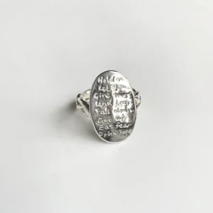 Narrative Verse Ring Gold Plated Ring in S925 Sterling Silver 02