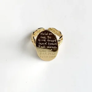 Narrative Verse Ring Gold Plated Ring in S925 Sterling Silver 03