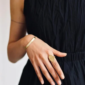 Narrative Verse Ring Gold Plated Ring in S925 Sterling Silver 04