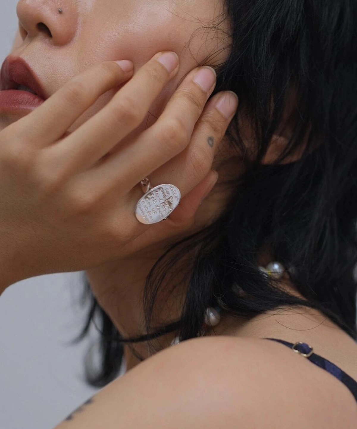 Narrative Verse Ring Gold Plated Ring in S925 Sterling Silver 05