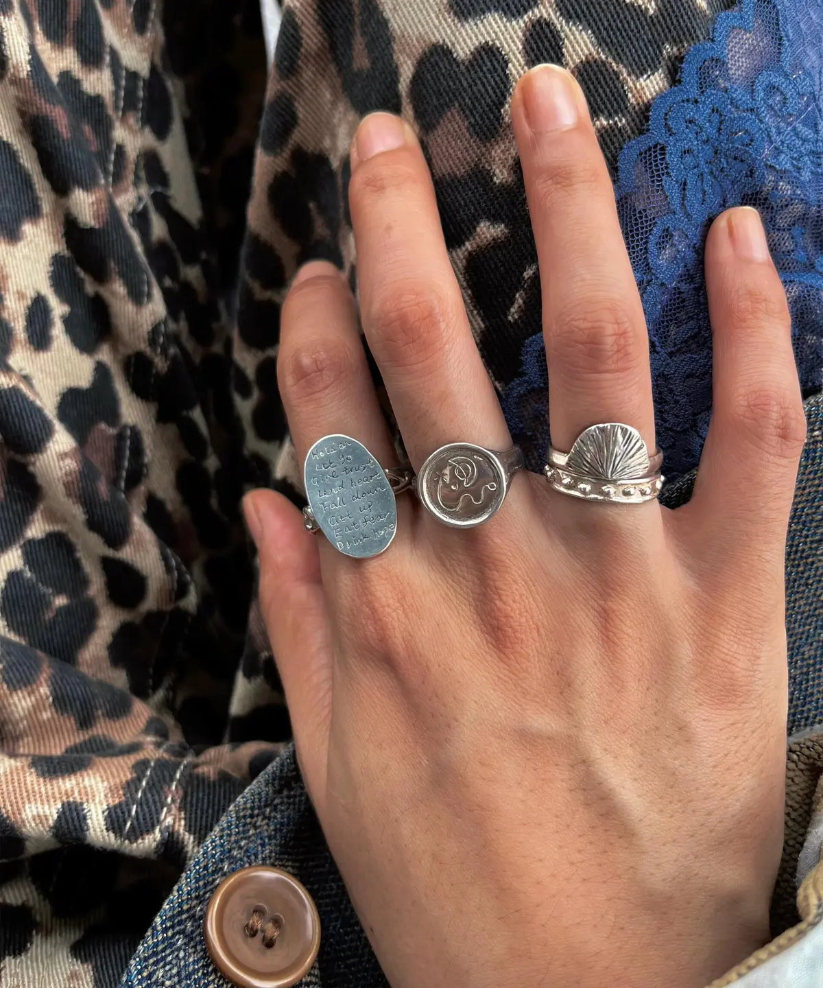 Narrative Verse Ring Gold Plated Ring in S925 Sterling Silver 07