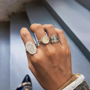 Narrative Verse Ring Gold Plated Ring in S925 Sterling Silver 08