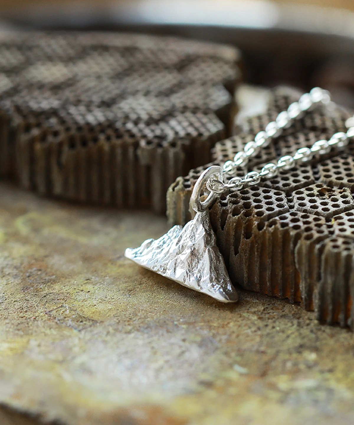 Snow Mountain Necklace 999 Pure Silver Pendant 03 Snow Mountain Necklace 999 Pure Silver Pendant 03