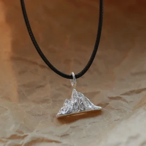 Snow Mountain Necklace 999 Pure Silver Pendant 05