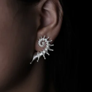 Spiral Ear Cuff S925 Sterling Silver Designer Earrings 07