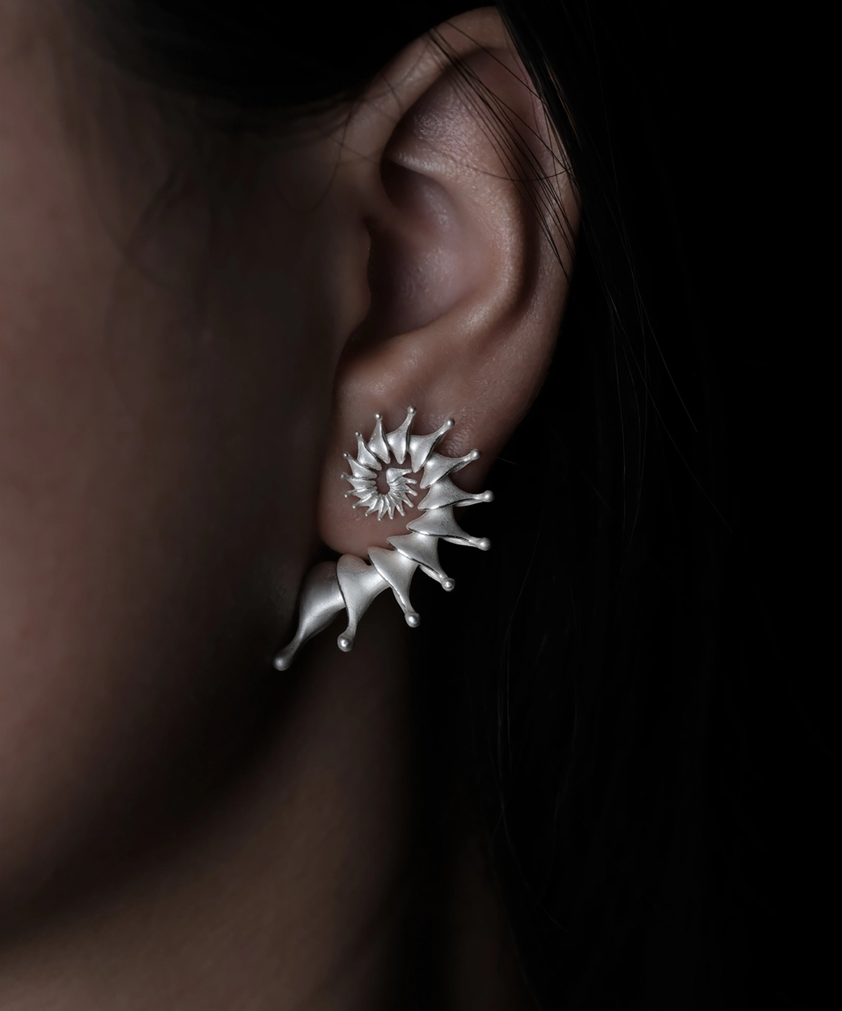 Spiral Ear Cuff S925 Sterling Silver Designer Earrings 07 Spiral Ear Cuff S925 Sterling Silver Designer Earrings 07