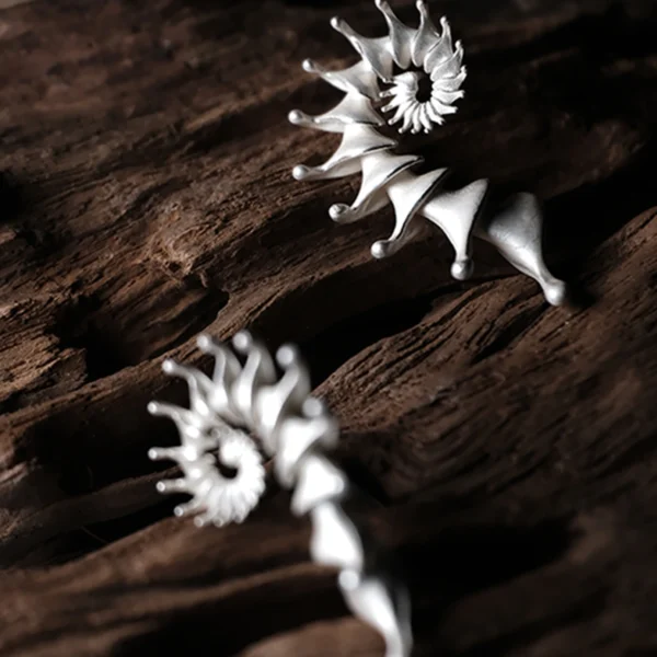 Spiral Ear Cuff S925 Sterling Silver Designer Earrings 11