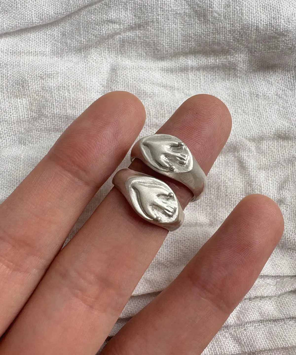 Flying Bird Ring-Handmade 999 Silver Signet Pinky Ring 06 Flying Bird Ring-Handmade 999 Silver Signet Pinky Ring 06