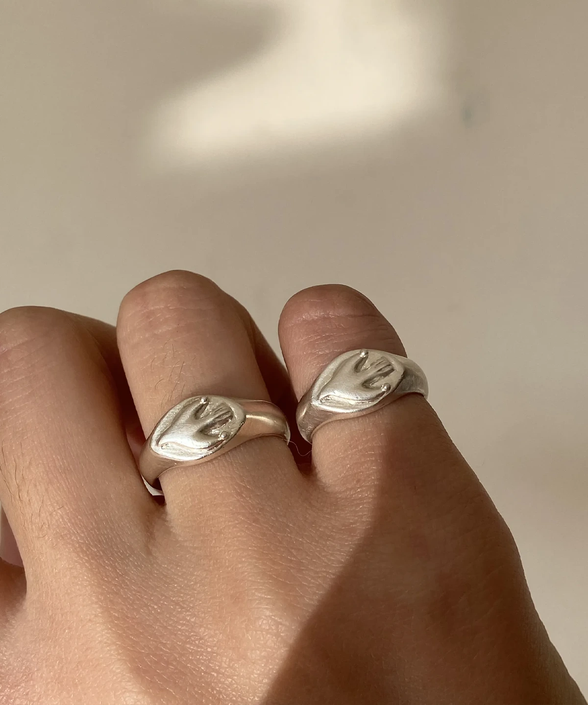 Flying Bird Ring-Handmade 999 Silver Signet Pinky Ring 14 Flying Bird Ring-Handmade 999 Silver Signet Pinky Ring 14