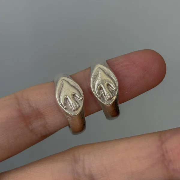 Flying Bird Ring-Handmade 999 Silver Signet Pinky Ring 15 Flying Bird Ring-Handmade 999 Silver Signet Pinky Ring 15