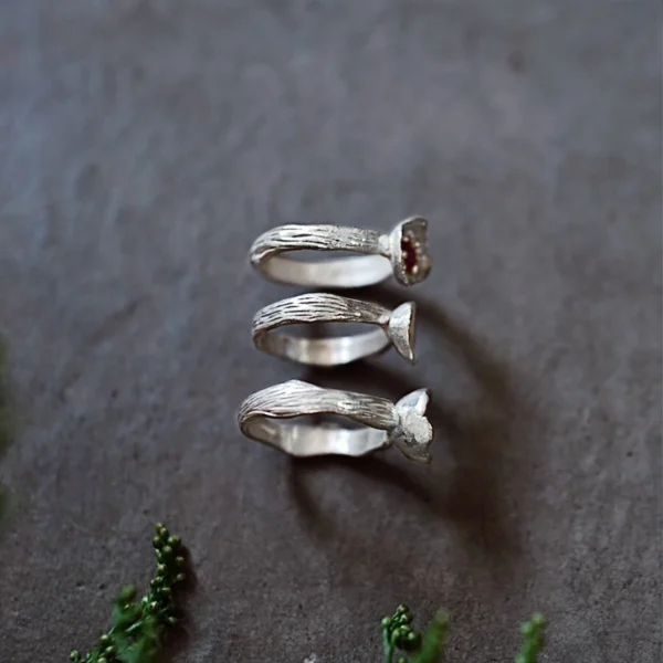 Poppy-Inspired Ruby Ring in S925 Sterling Silver 10 Poppy-Inspired Ruby Ring in S925 Sterling Silver 10