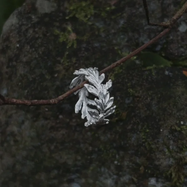 S925 Sterling Silver Poppy Leaf Ring Jewelry 07 S925 Sterling Silver Poppy Leaf Ring Jewelry 07