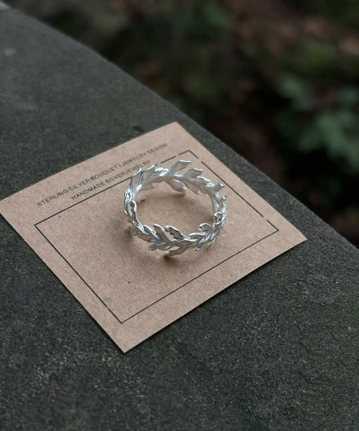 S925 Sterling Silver Poppy Leaf Ring Jewelry 09 S925 Sterling Silver Poppy Leaf Ring Jewelry 09